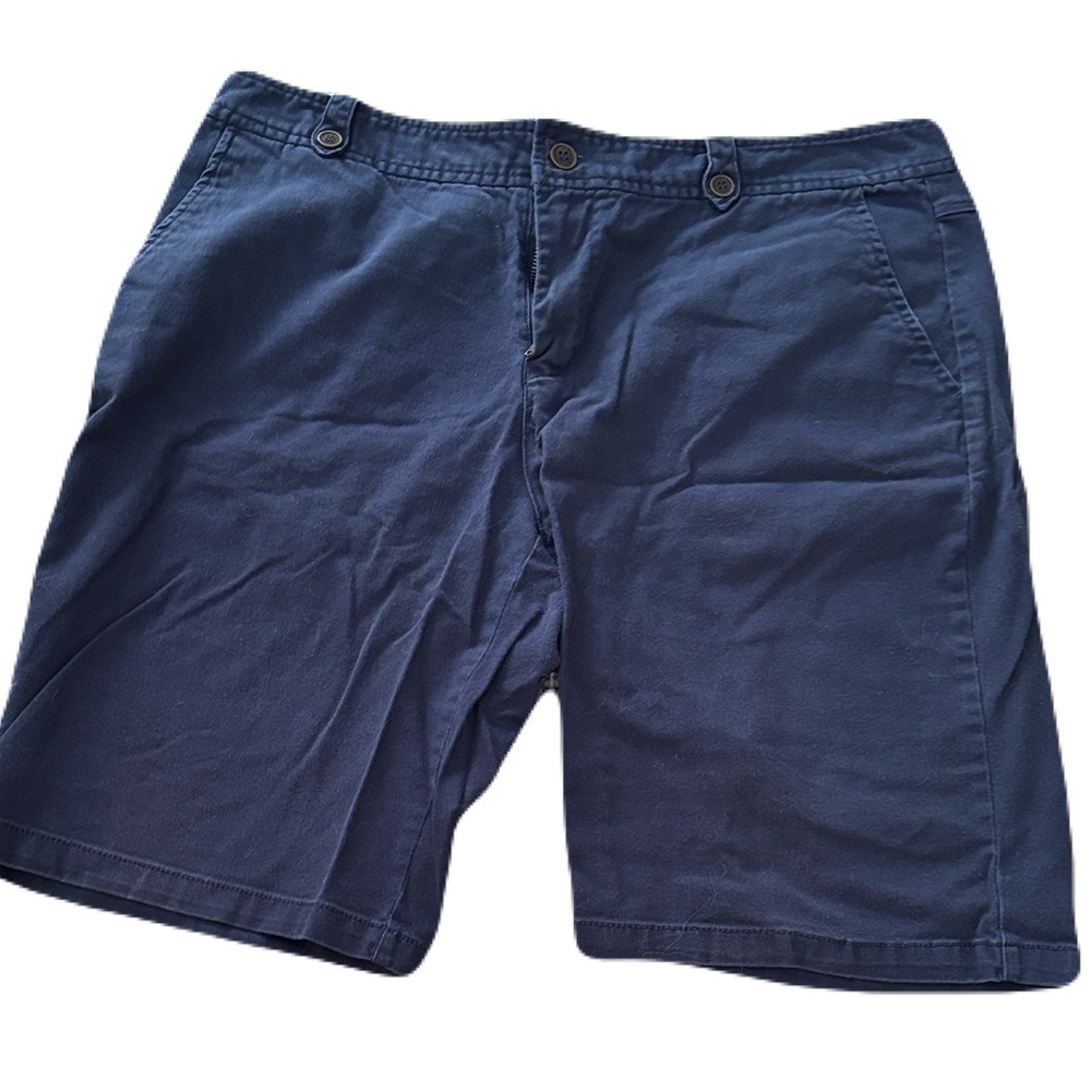 Caribbean Joe Island Supply Co. Navy Flat front pockets Shorts Sz 14 cotton